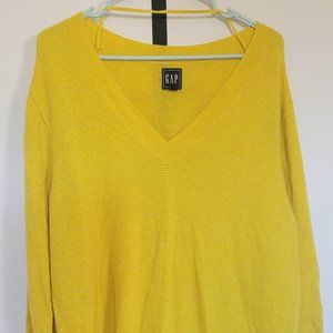Gap V-Neck Waffle Knit Sweater